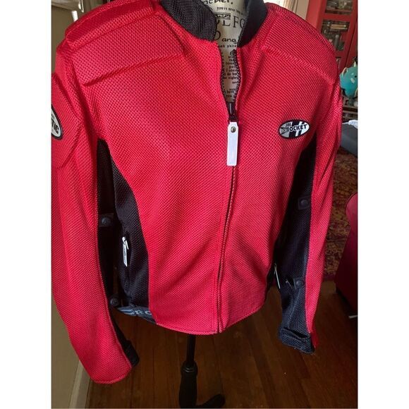 Joe Rocket Ballistic Series Textile Phoenix Red Ion Mesh Jacket Men's Small - Picture 1 of 14